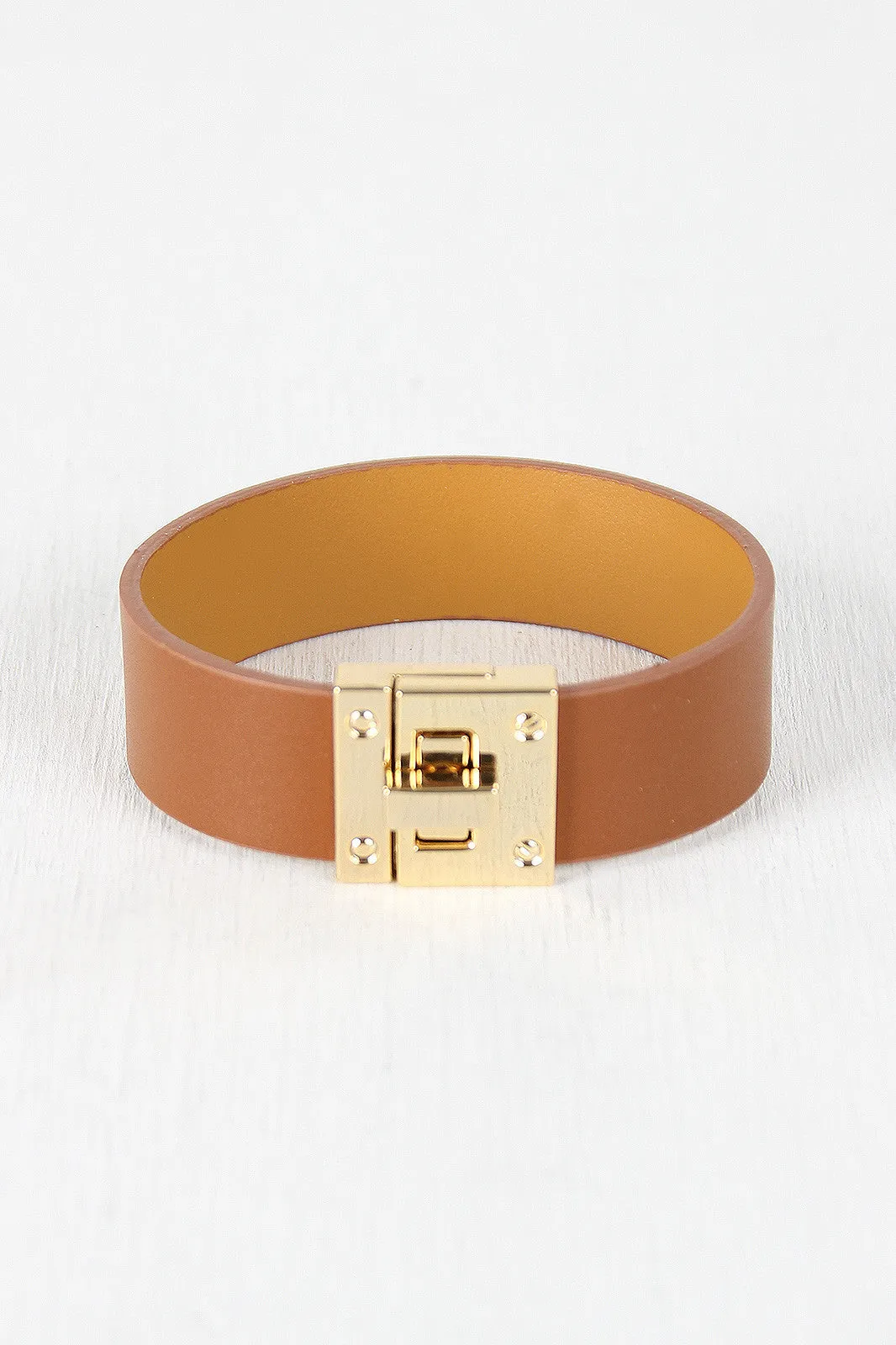 Vegan Leather Buckle Cuff