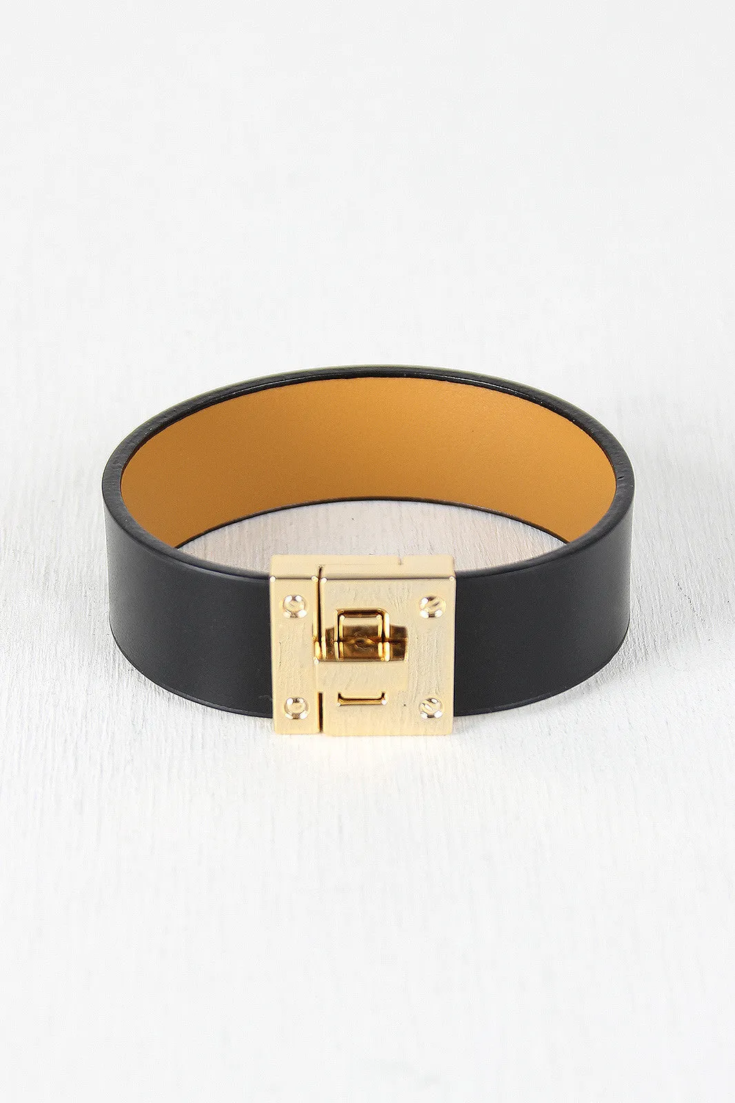 Vegan Leather Buckle Cuff