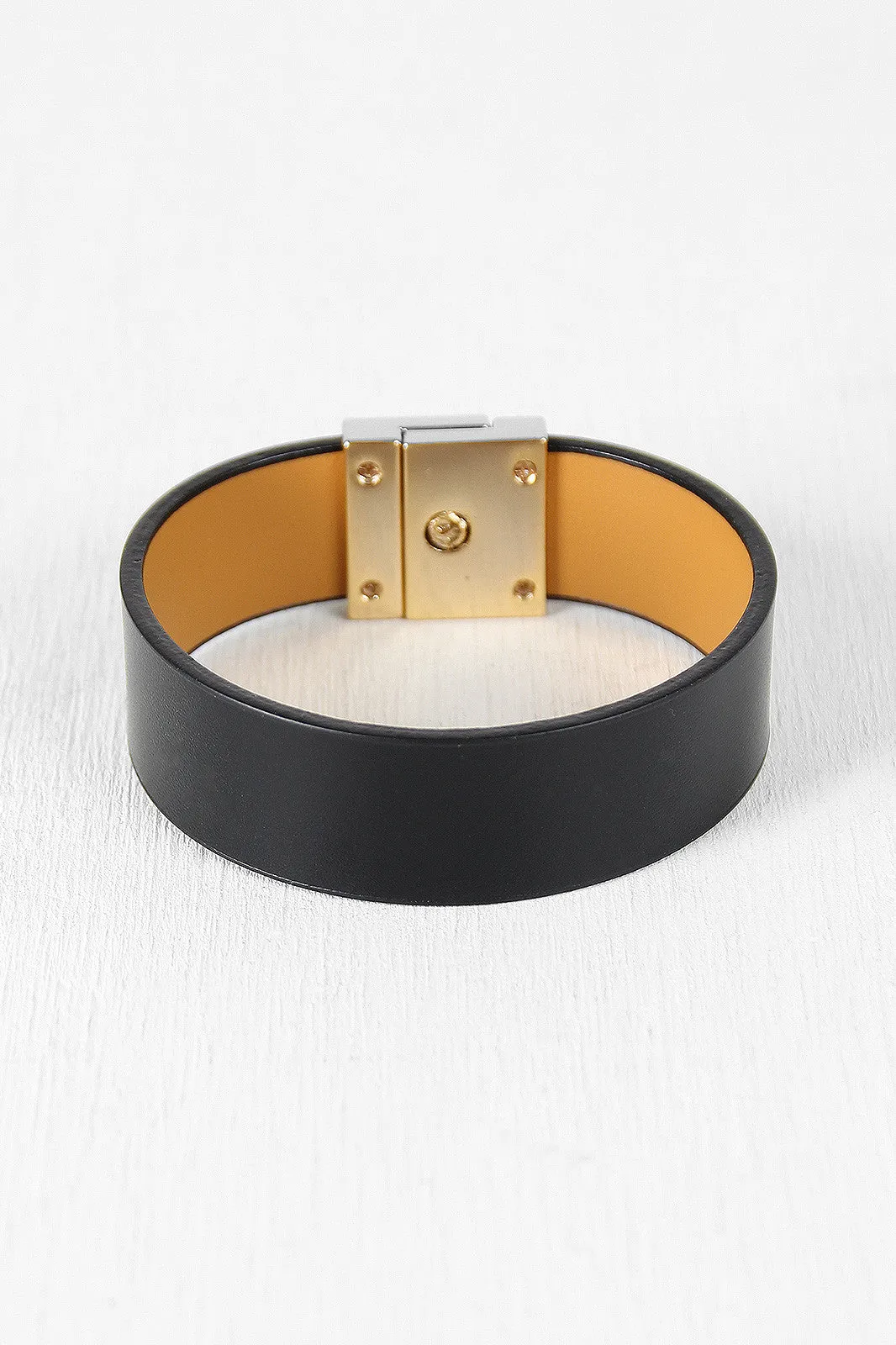 Vegan Leather Buckle Cuff