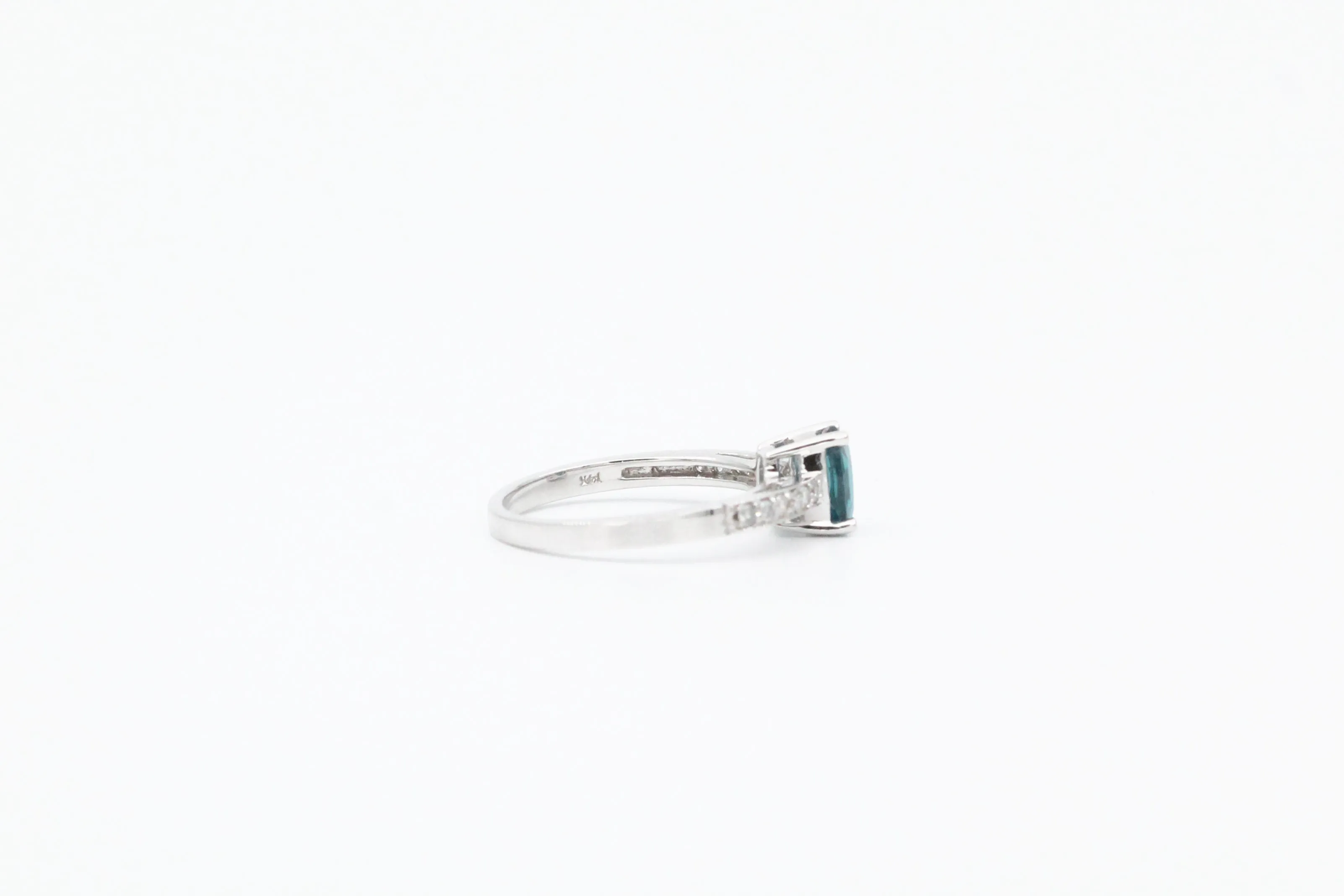 White Gold London Blue Topaz and Diamond Ring